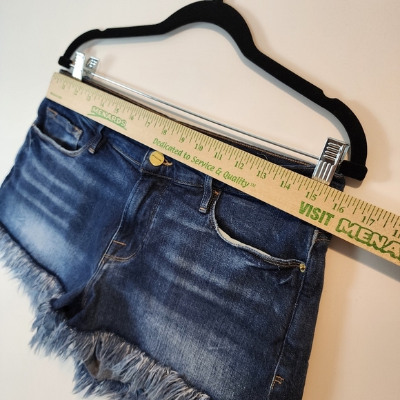 Frame Denim Le CutOff Micro Shred Shorts Fray Fringe Hem Bohemian Denim Short 28 - Picture 9 of 11